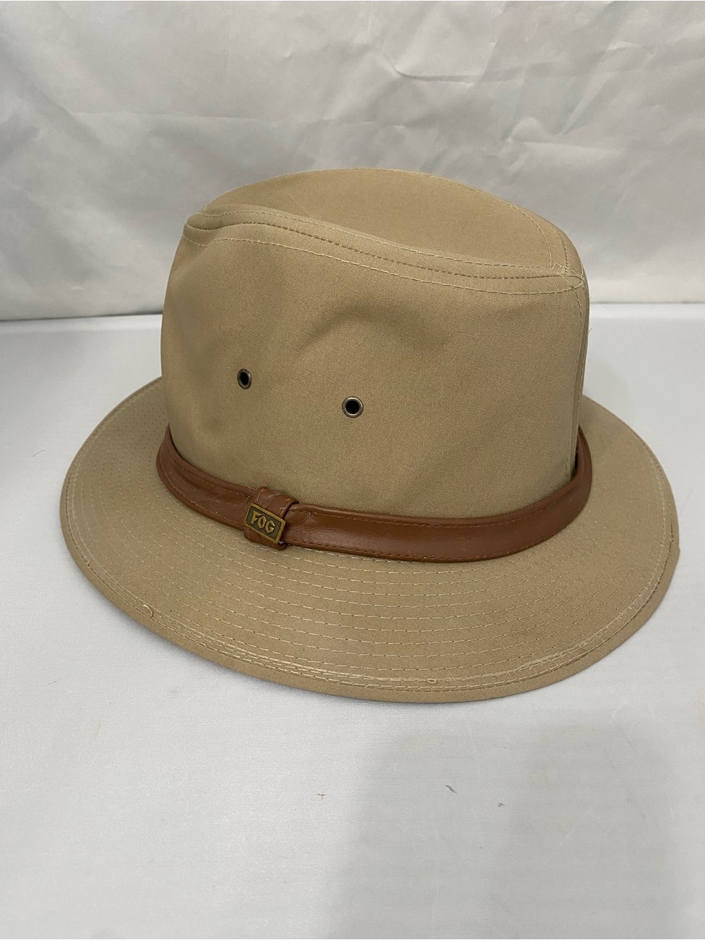 Vintage London Fog Beige Hat with Logo